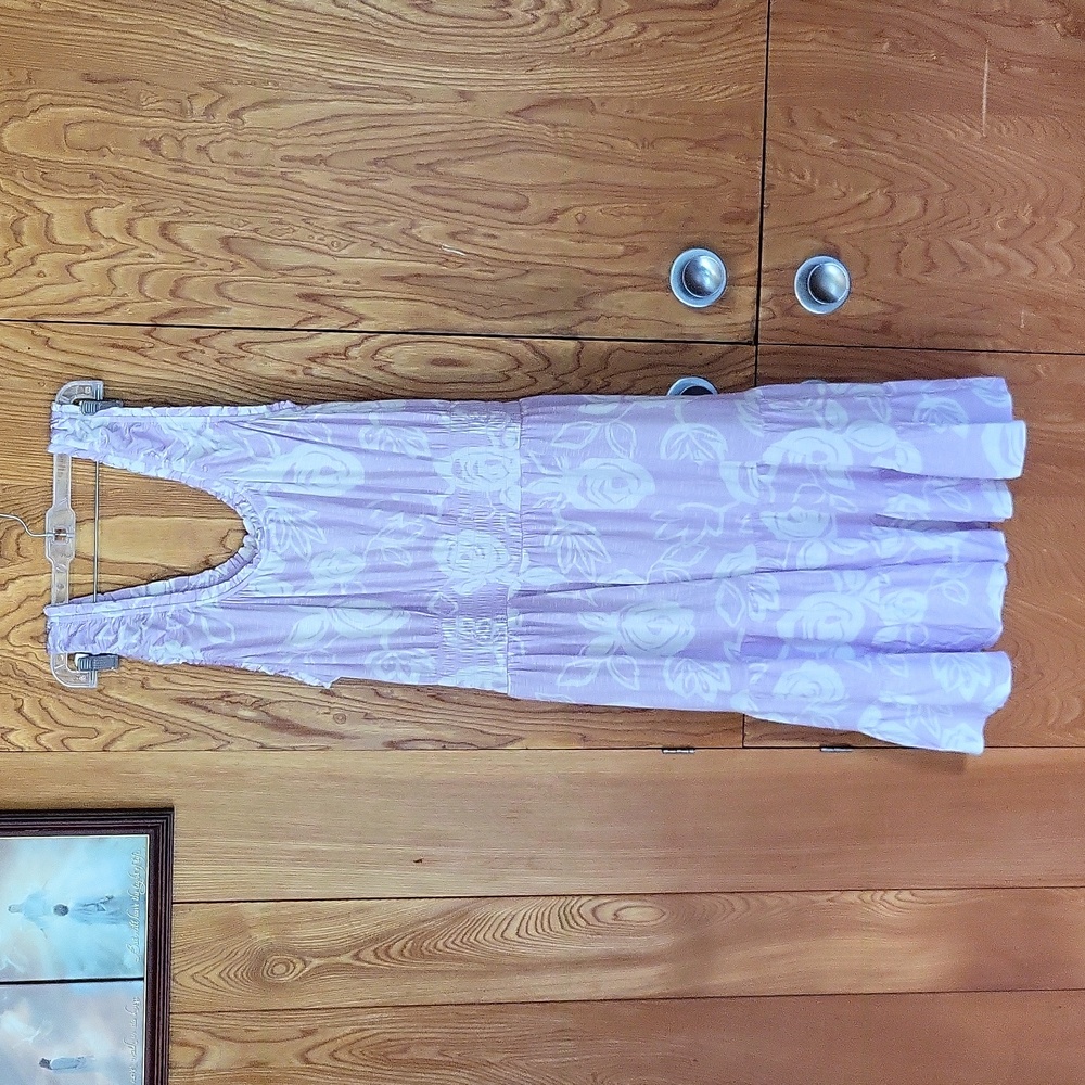 Lane Bryant purple and white summer dress